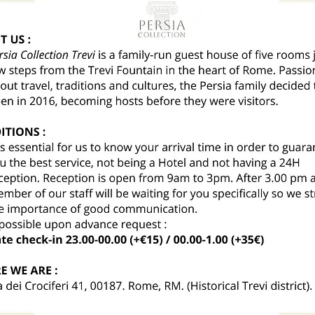 Pensión Persia Collection Trevi Roma